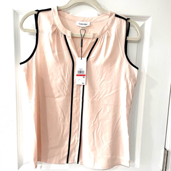 Calvin Klein | Tops | Blush Pink Work Shirt | Poshmark